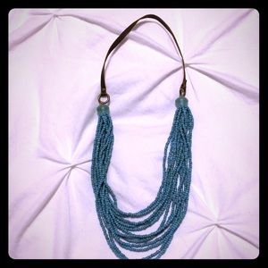 Turquoise Bead Statement Necklace